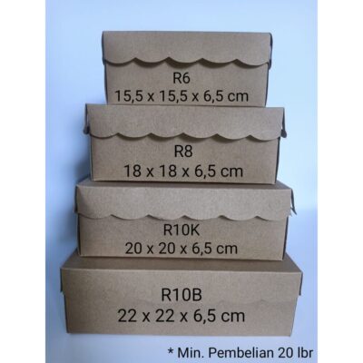 KOTAK NASI RENDA KRAFT PAPER COKLAT TEBAL PREMIUM 18X18