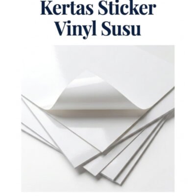 Jual Sticker Vinyl Putih Susu Glossy Ukuran Folio