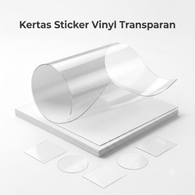 Jual Sticker Vinyl Transparant Glossy  Ukuran F4