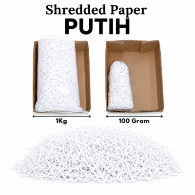 JUAL KERTAS CACAH SHREDDED PAPER PUTIH 1 KG